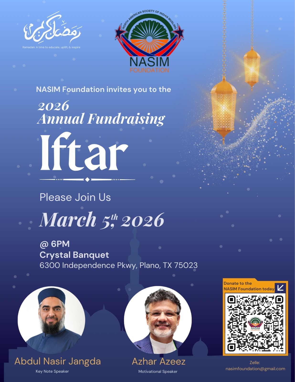 2026 Annual Fundraising Iftar flyer